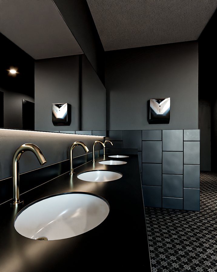 Lavabo en grafito oscuro
